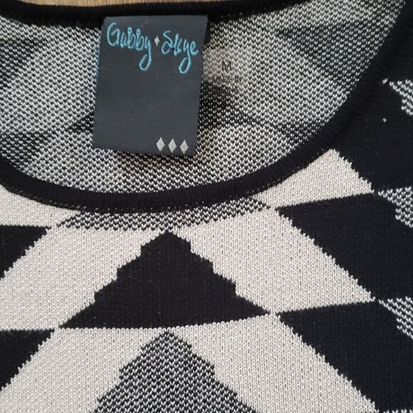 NWT Gabby Skye Black Alabaster 3/4 Sleeve Sheath Sweater Dress MEDIUM - Picture 13 of 16